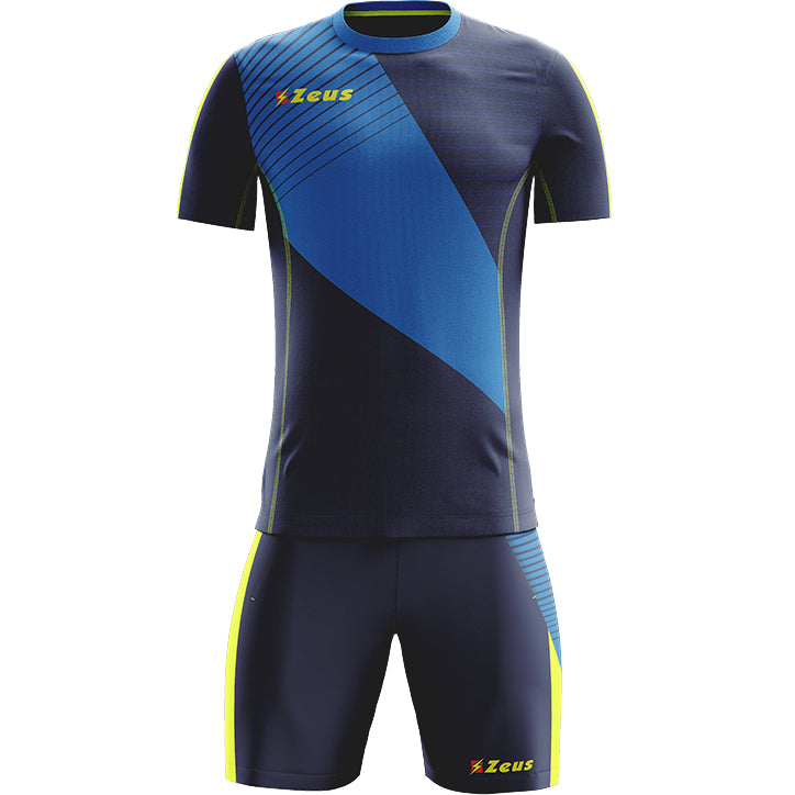 Zeus Kit Alex heren tenue met korte broek royal neongeel