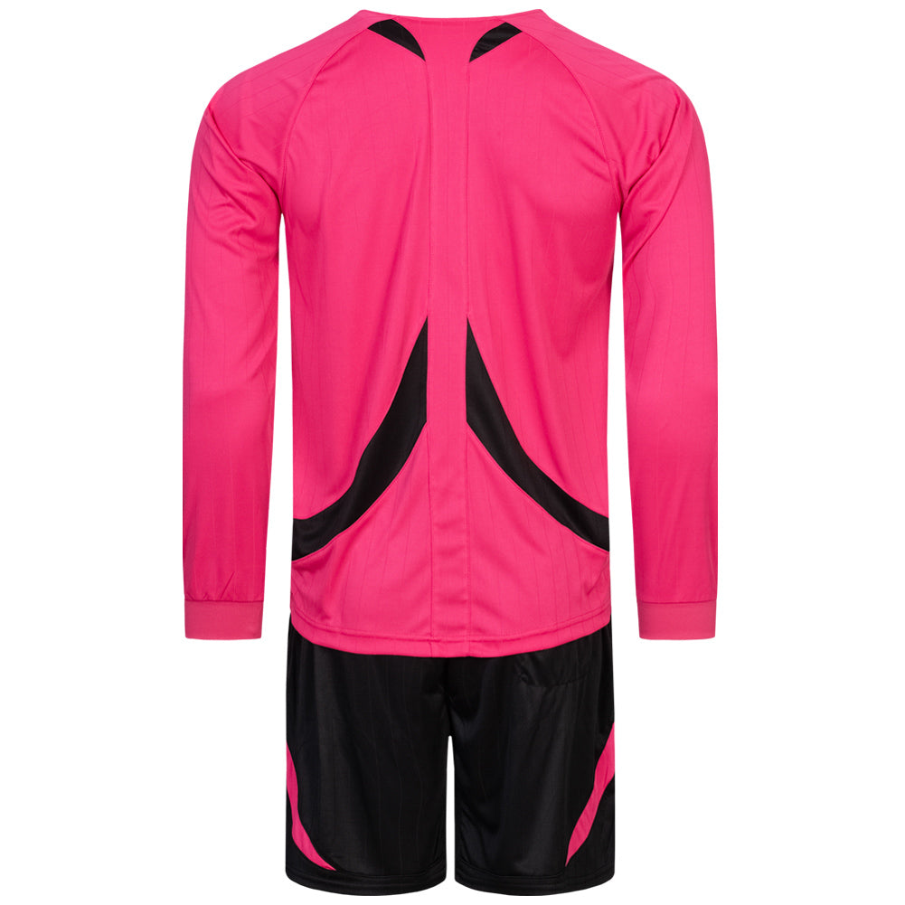 Zeus heren scheidsrechterset shirt met korte broek Fuxia