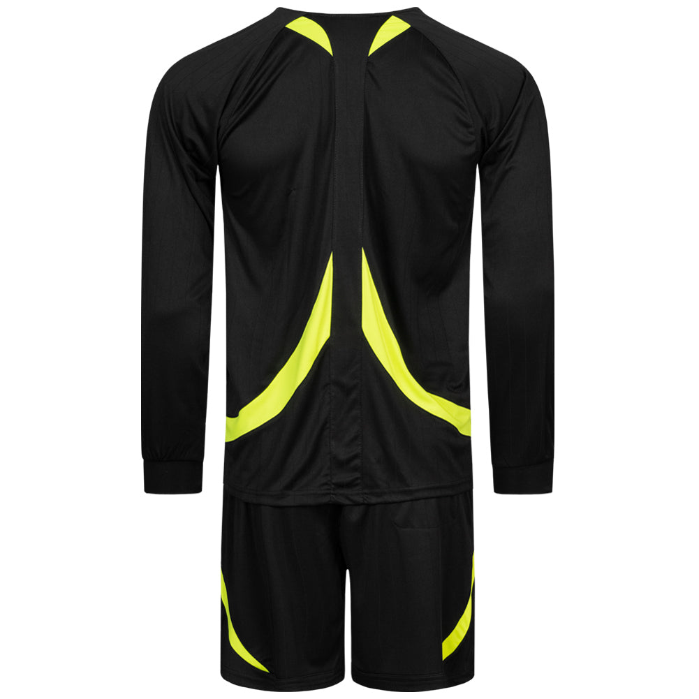 Zeus Heren Scheidsrechter set met truitje en shorts Zwart