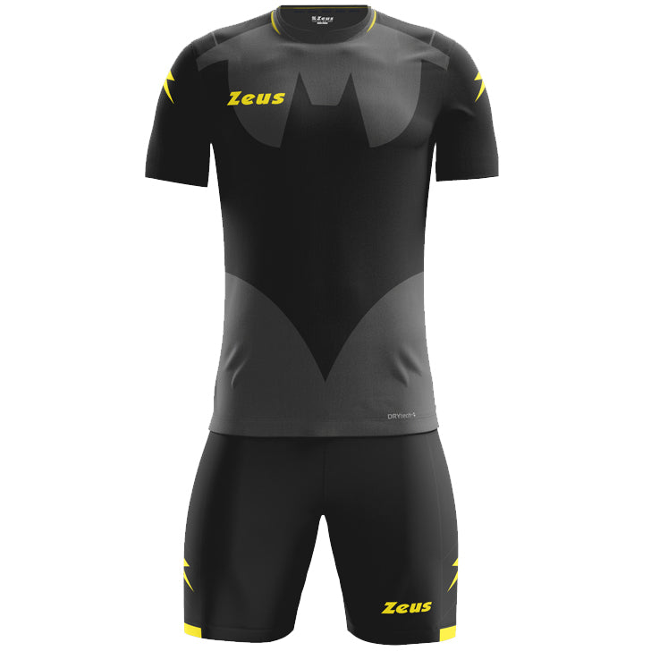 Zeus Kit Hero T-shirtset met korte broek zwart grijs