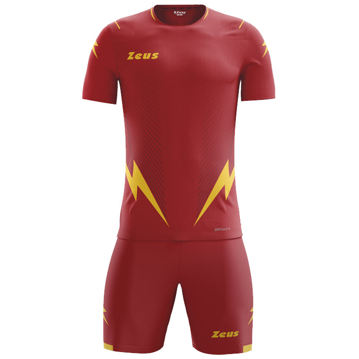 Zeus Kit Hero T-shirt-set met korte broek rood geel