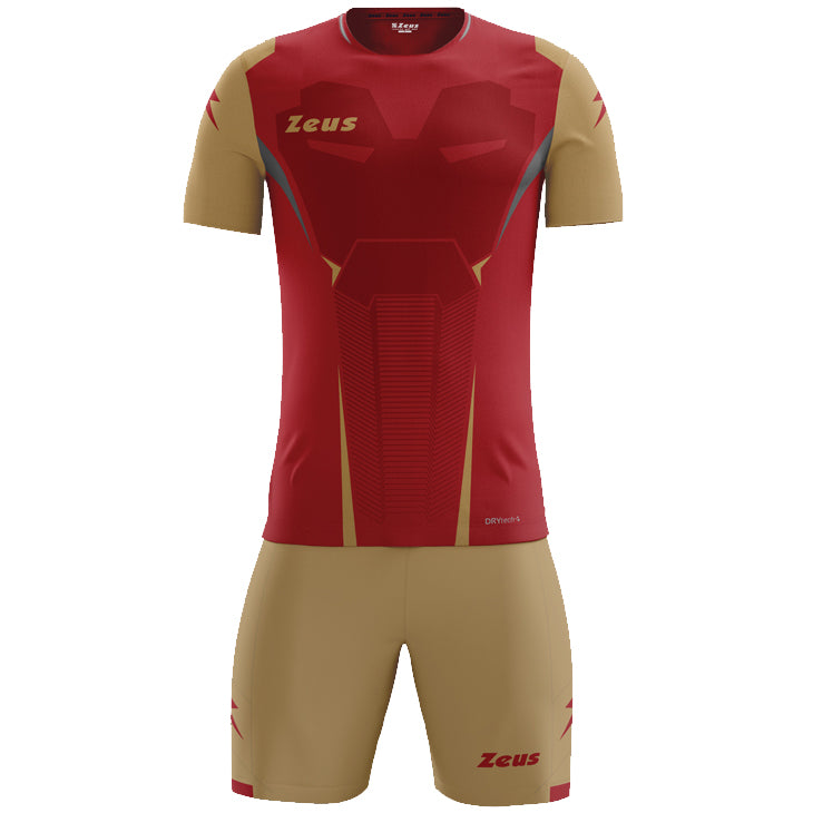 Zeus Kit Hero T-shirtset met korte broek rood goud