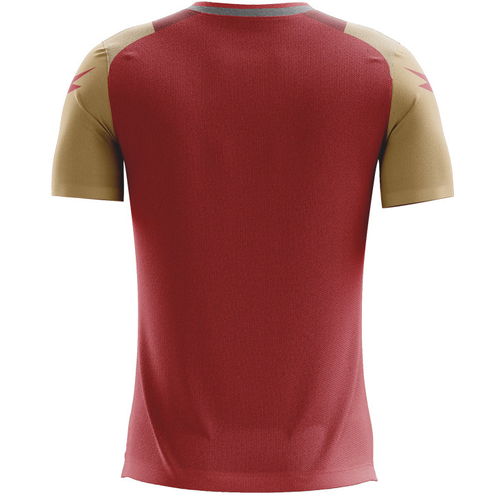 Zeus Kit Hero T-shirtset met korte broek rood goud