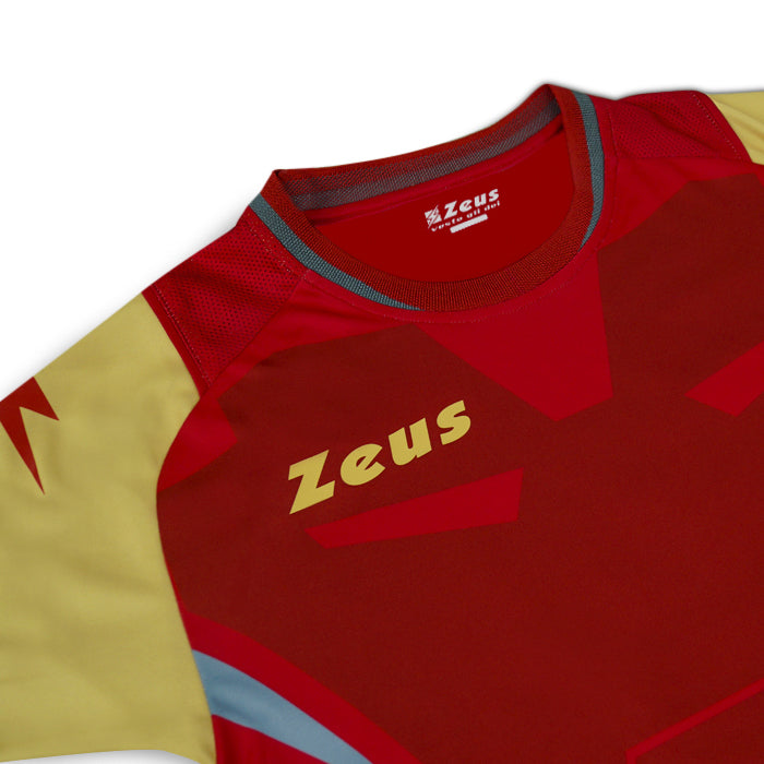 Zeus Kit Hero T-shirtset met korte broek rood goud