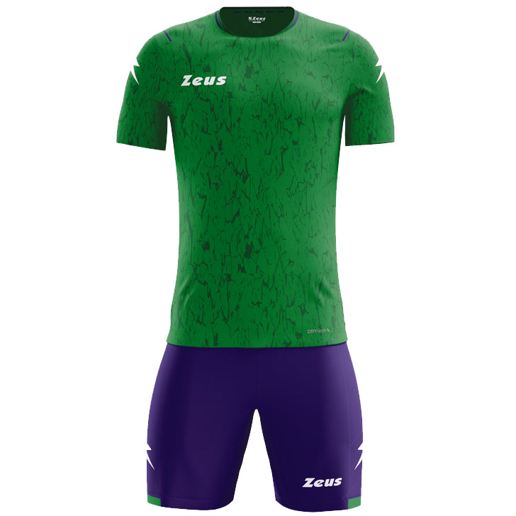 Zeus Kit Hero T-shirtset met korte broek groen paars