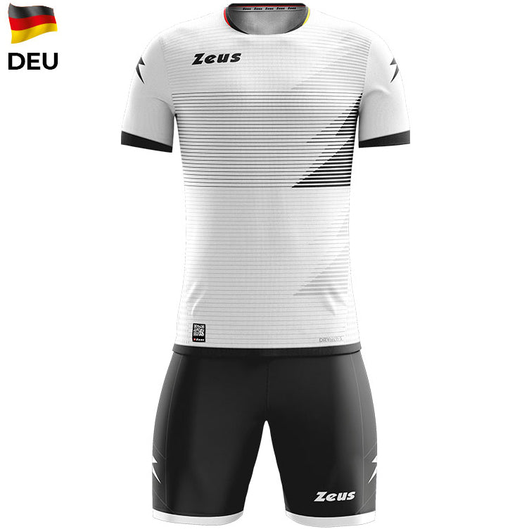 Zeus Mundial Teamwear Set Trikot met korte broek wit zwart