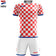 Zeus Mundial Teamkleding Set Shirt met korte broek wit rood – 128 JT|3XS