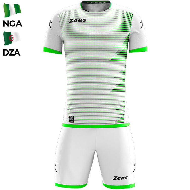 Zeus Mundial Teamwear Set Shirt met korte broek wit groen