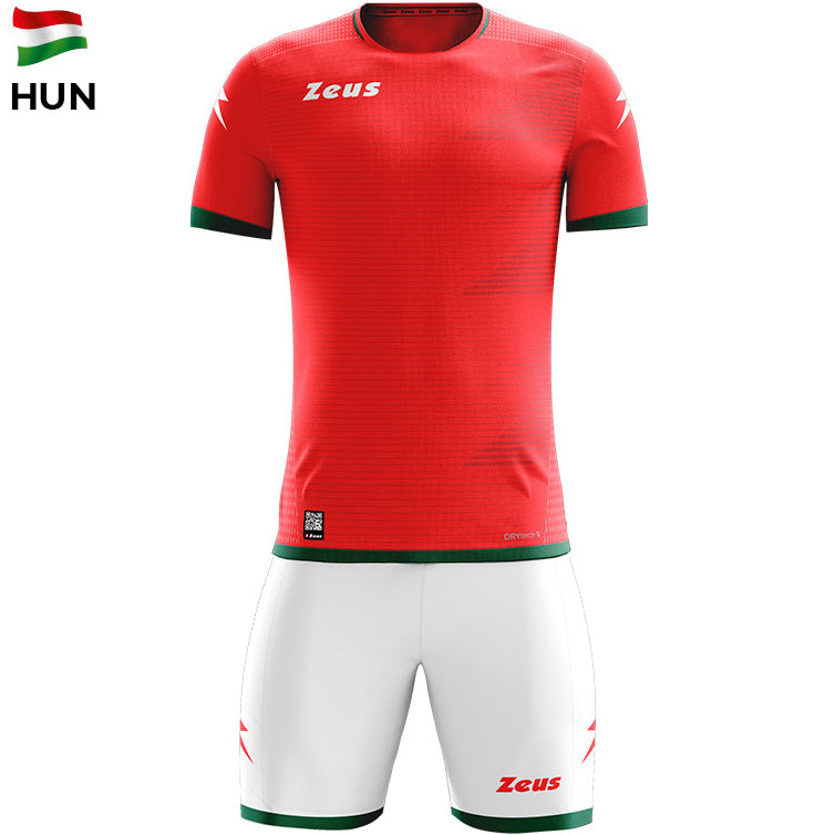 Zeus Mundial Teamwear Set T-shirt met korte broek rood wit