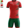 Zeus Mundial Teamwear Set Trikot met korte broek rood groen – 128 cm|3XS