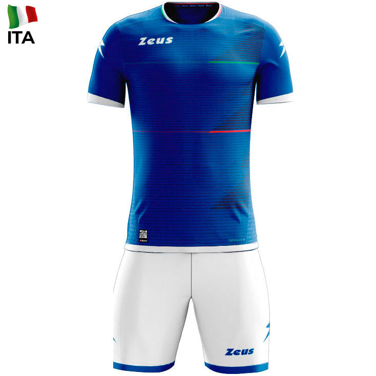 Zeus Mundial Teamwear Set T-shirt met korte broek koningsblauw wit