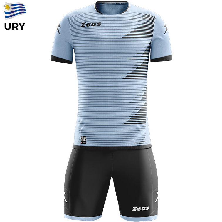 Zeus Mundial Teamwear Set Trikot mit Shorts sky zwart