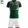 Zeus Mundial Teamwear Set T-shirt met korte broek groen wit – 128 YS|3XS