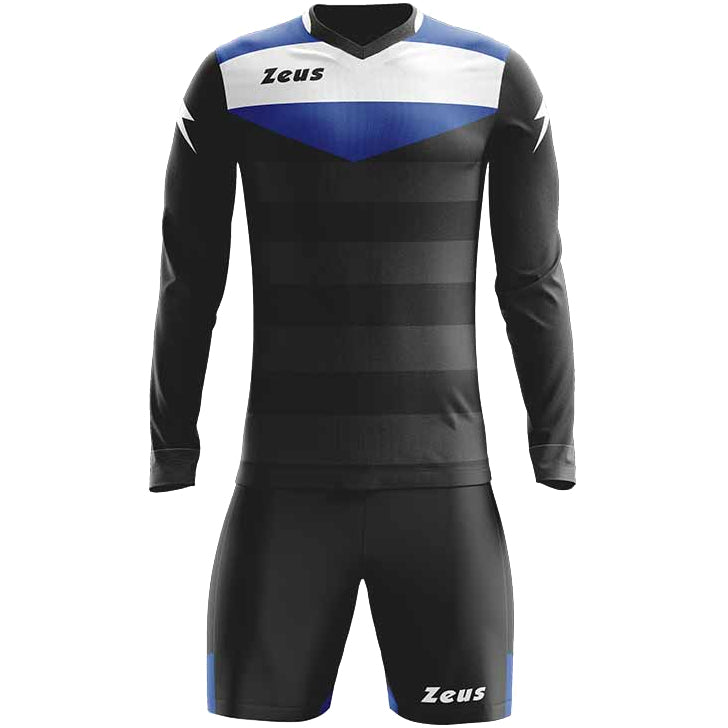 Zeus Argo Keeperset shirt lange mouwen met short zwart koningsblauw