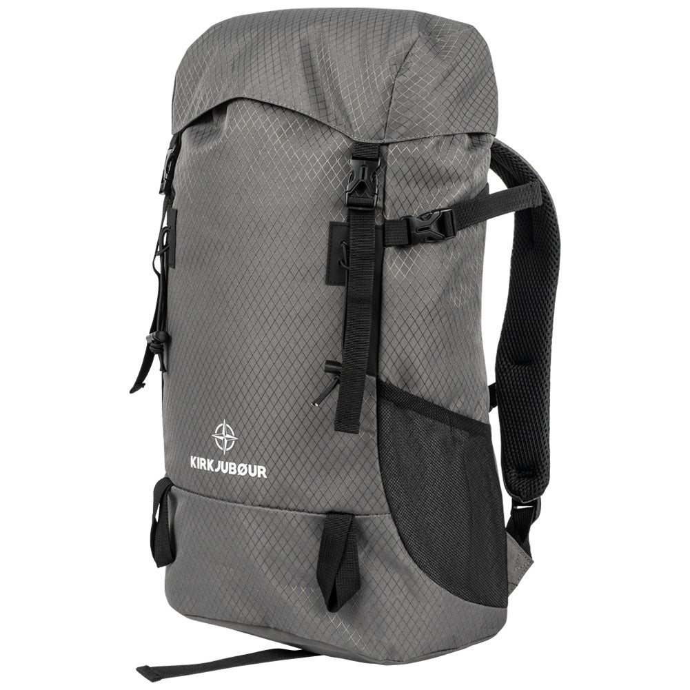 KIRKJUBØUR® "Abisko" Premium Outdoor Trekking Rugzak 30 L grijs