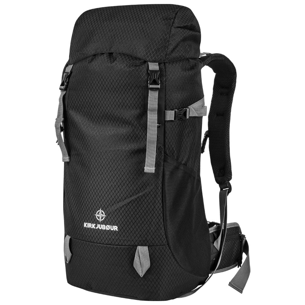 KIRKJUBØUR® "Vindelfjäll" Outdoor Trekkingrugzak 35 L zwart