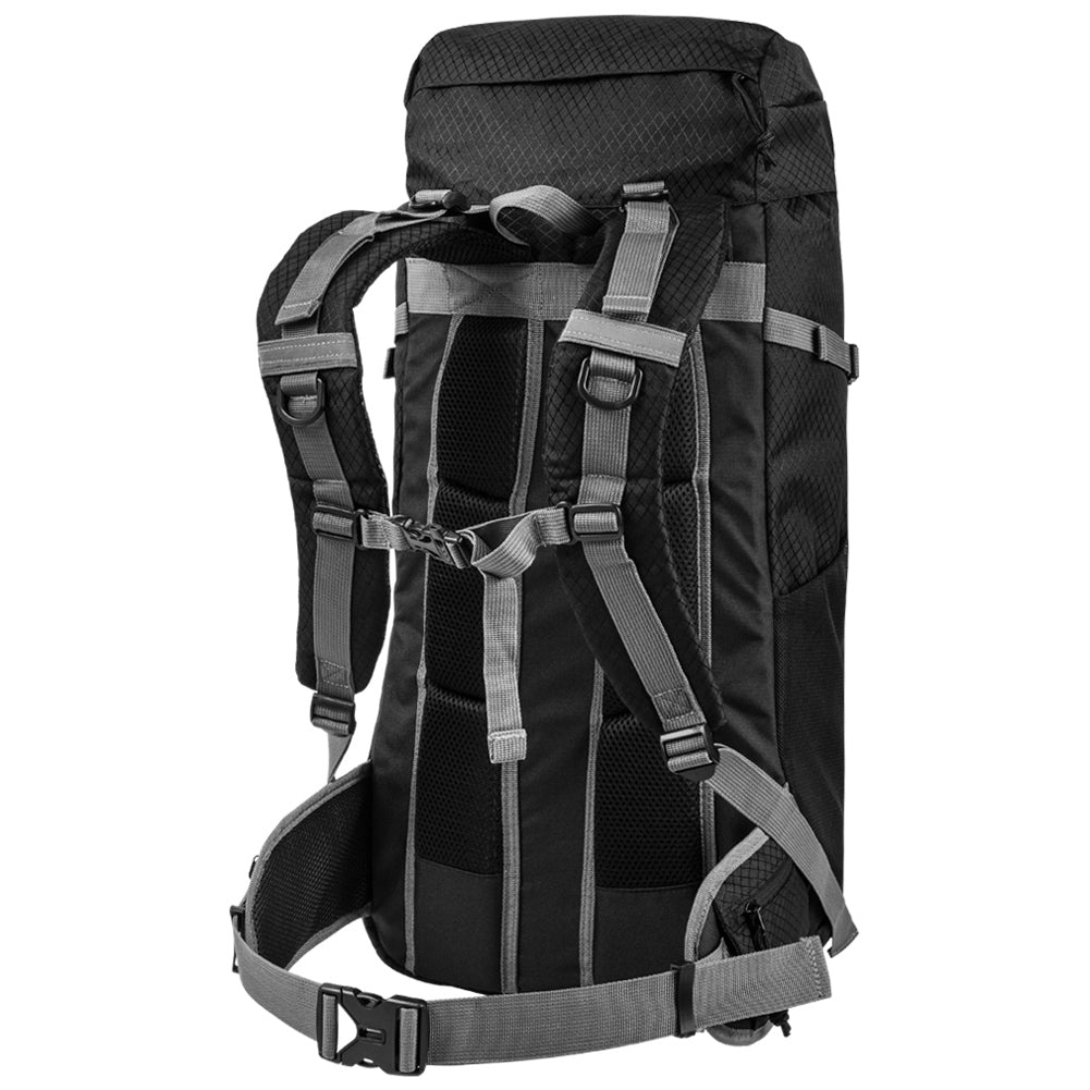 KIRKJUBØUR® "Vindelfjäll" Outdoor Trekkingrugzak 35 L zwart