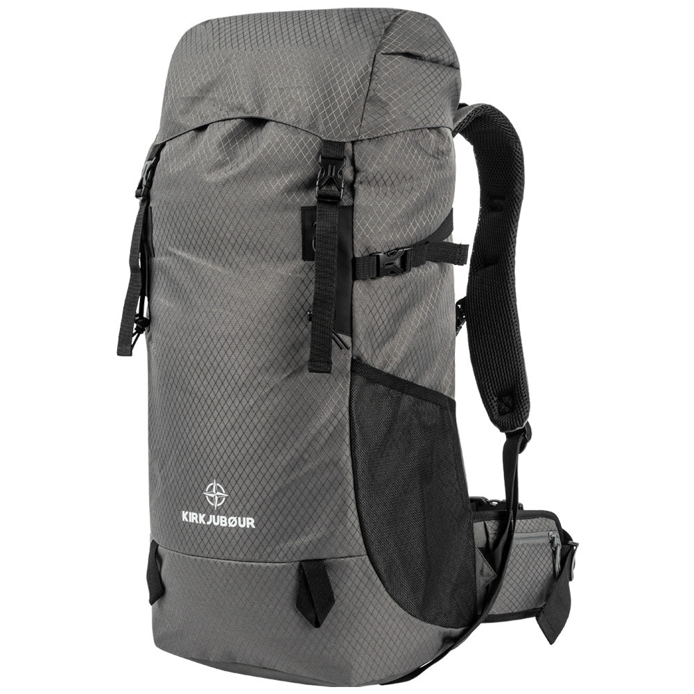 KIRKJUBØUR® "Vindelfjäll" Outdoor Trekkingrugzak 35 L grijs