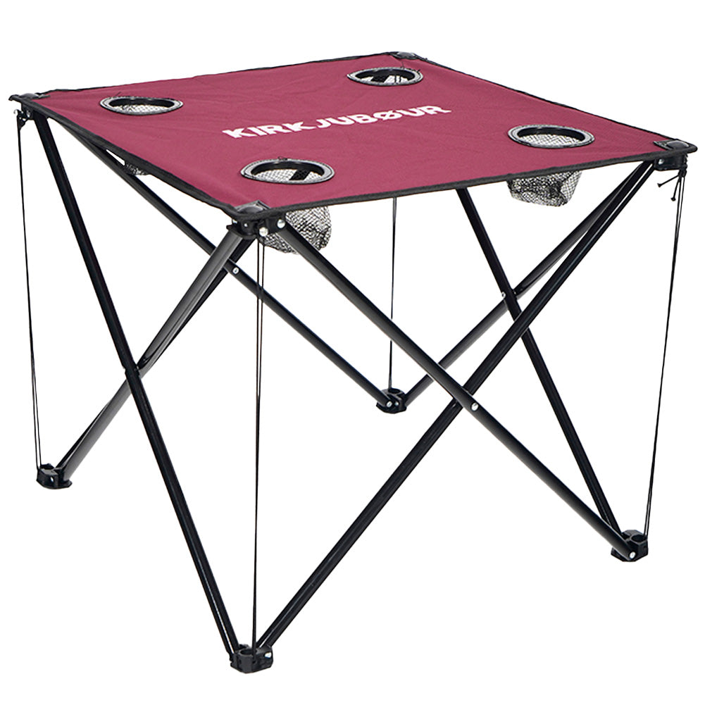 KIRKJUBØUR® "Zonnekater" opvouwbare campingtafel wijnrood