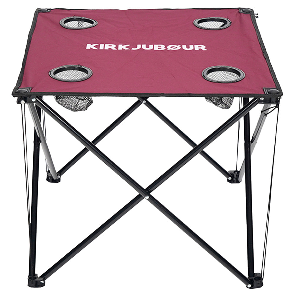 KIRKJUBØUR® "Zonnekater" opvouwbare campingtafel wijnrood