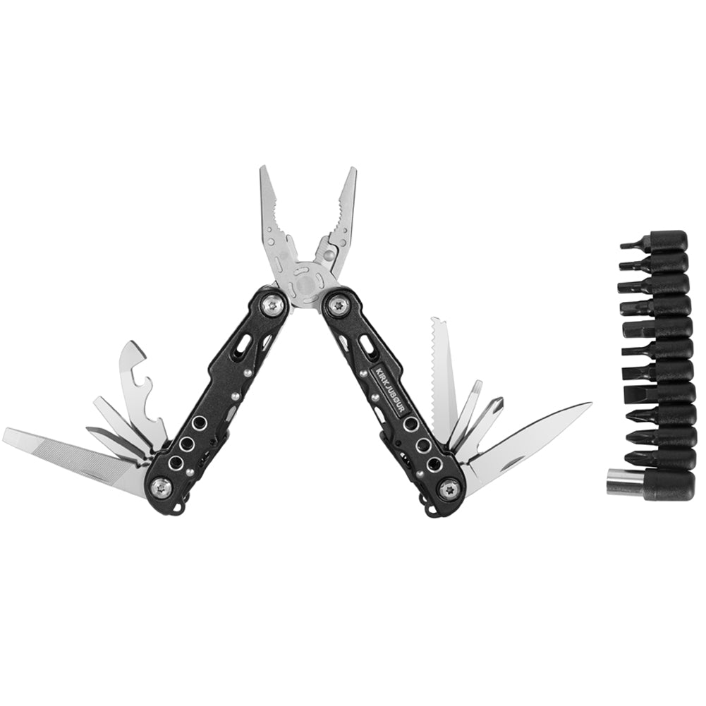 KIRKJUBØUR® "Hödur" Roestvrij staal 14-in-1 Multifunctioneel gereedschap