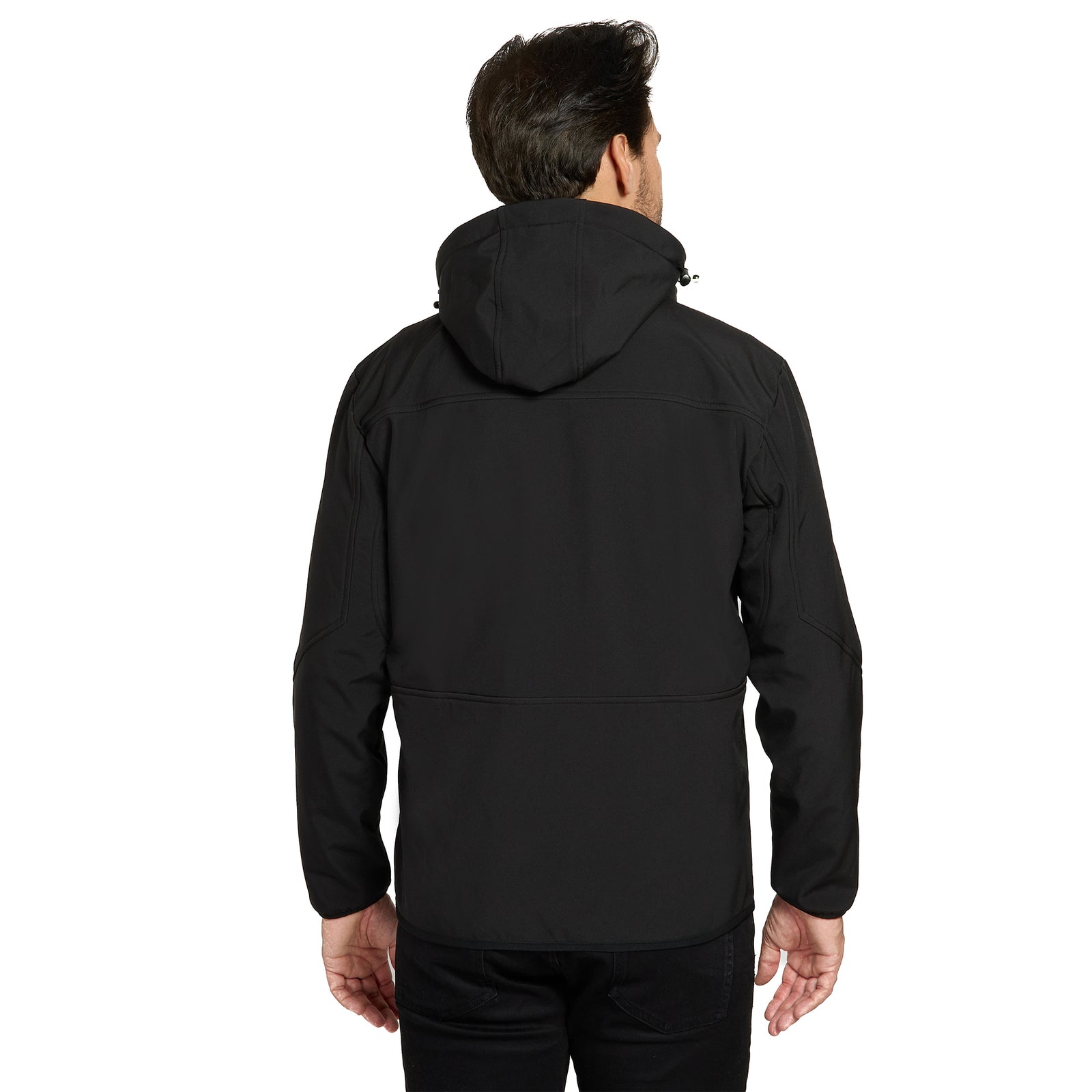 KIRKJUBØUR® "Alvik" Softshelljack voor heren 10.000 mm waterkolom zwart/groen