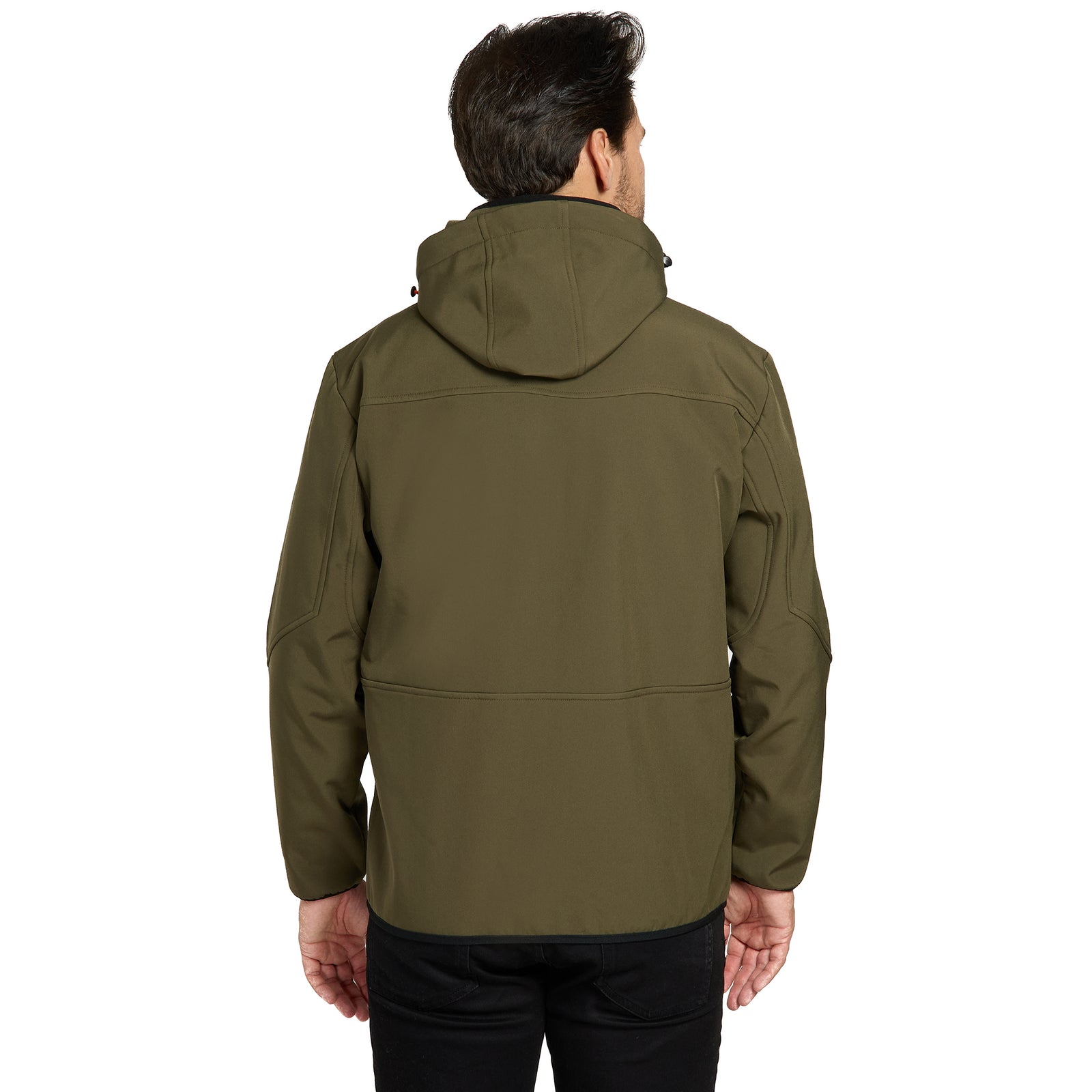 KIRKJUBØUR® "Alvik" Softshelljack voor heren 10.000 mm waterkolom kaki/oranje