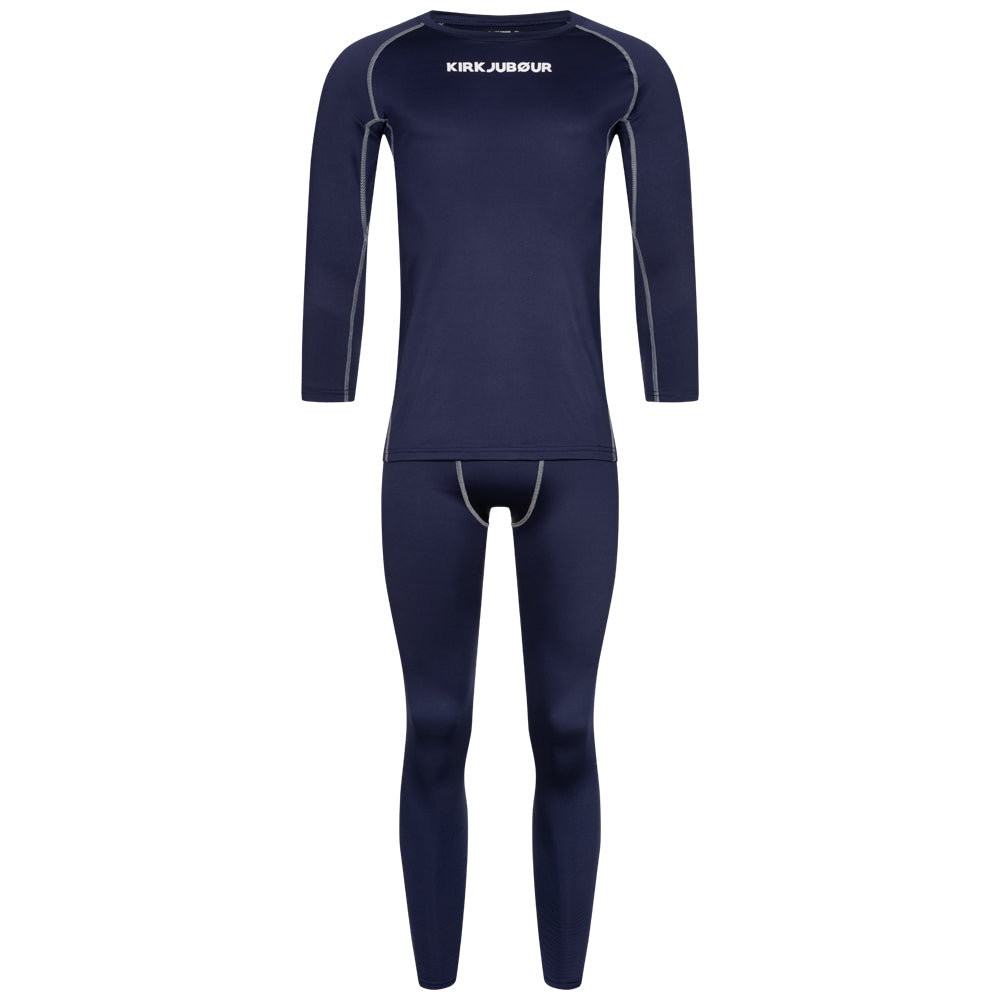 KIRKJUBÃUR Â® "Hafjall" Heren Thermisch ondergoed 2-delige set blauw