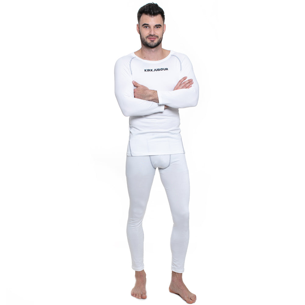 KIRKJUBÃUR Â® "Hafjall" Heren Thermisch ondergoed 2-delige set wit