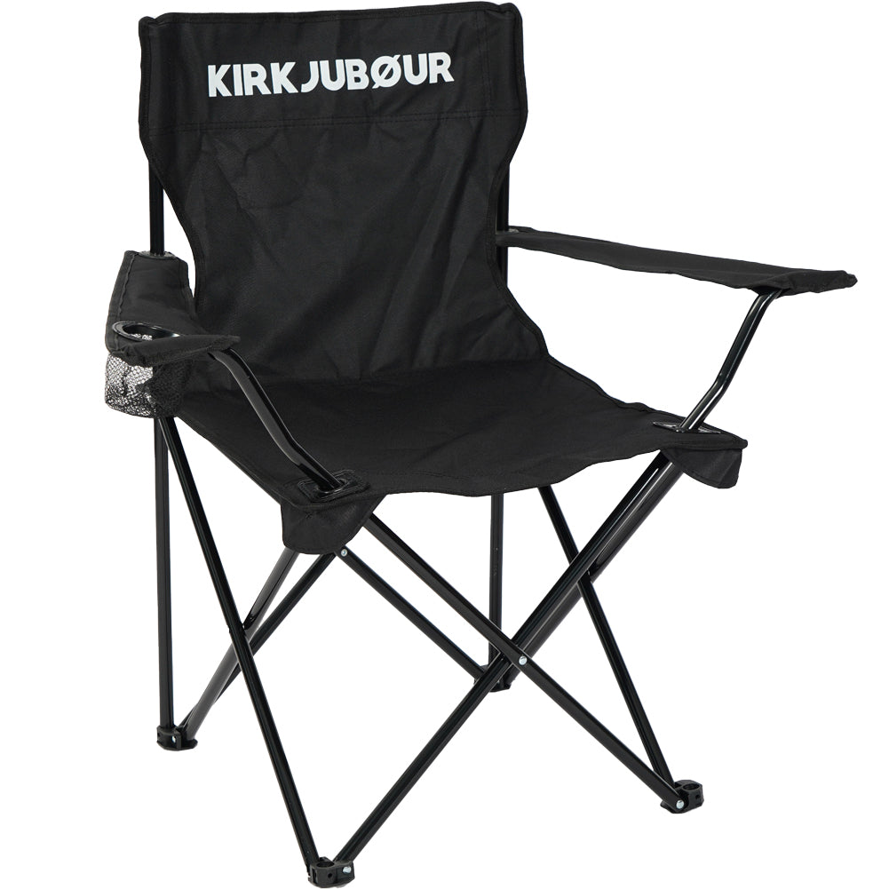 KIRKJUBØUR® "Njörd" Campingstoel zwart