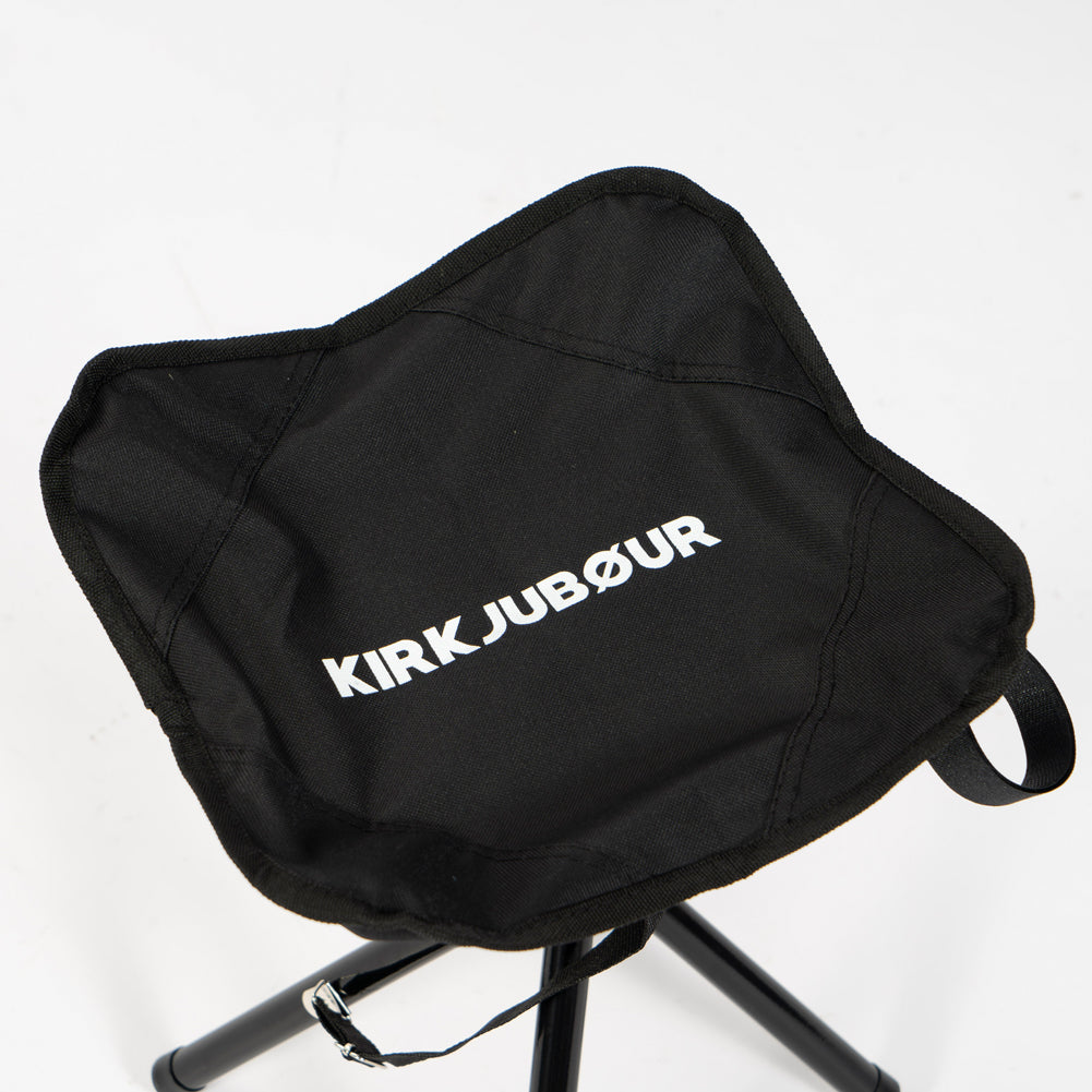 KIRKJUBØUR® "Freydis" inklapbare vierpotige buitenkruk zwart