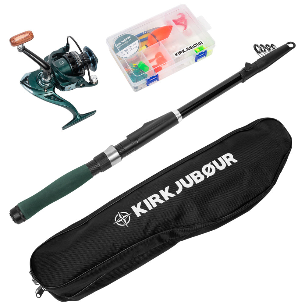 KIRKJUBÃUR Â® "Agnatha" Telescopische vishengelset 2,40 m