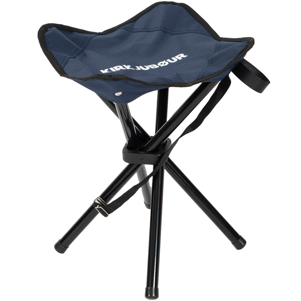 KIRKJUBØUR® "Freydis" inklapbare outdoor kruk vier poten blauw