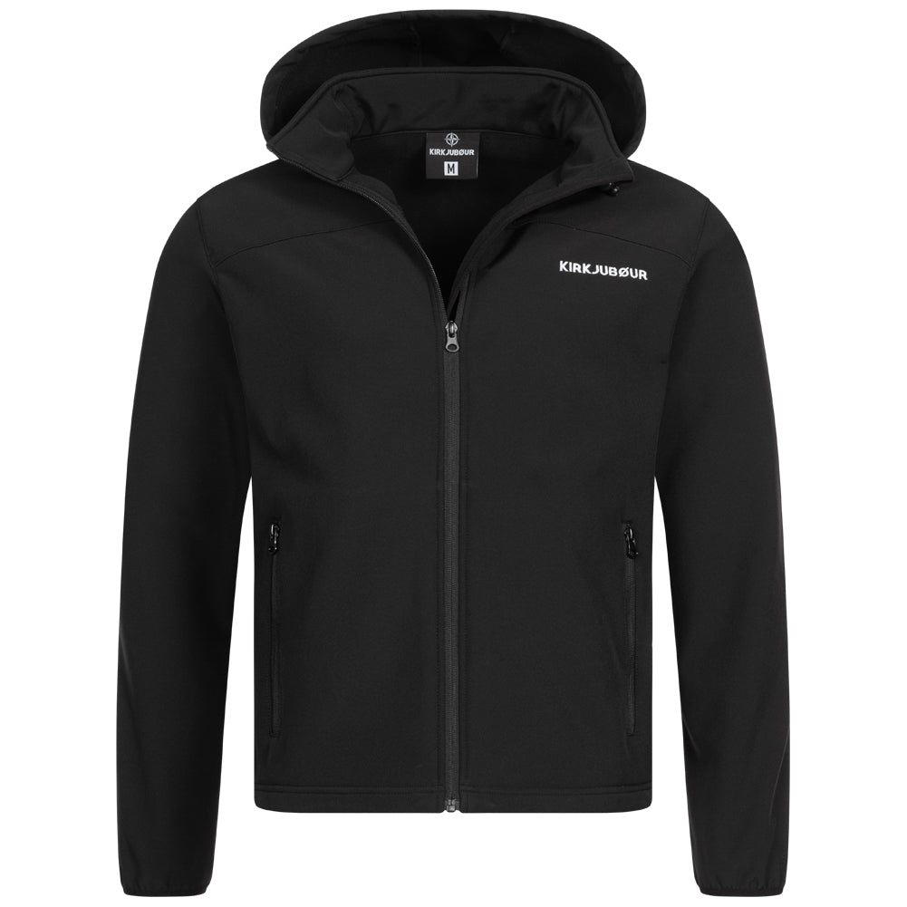 KIRKJUBØUR® "Hestur" Softshelljas voor heren, 10.000 mm waterkolom, zwart