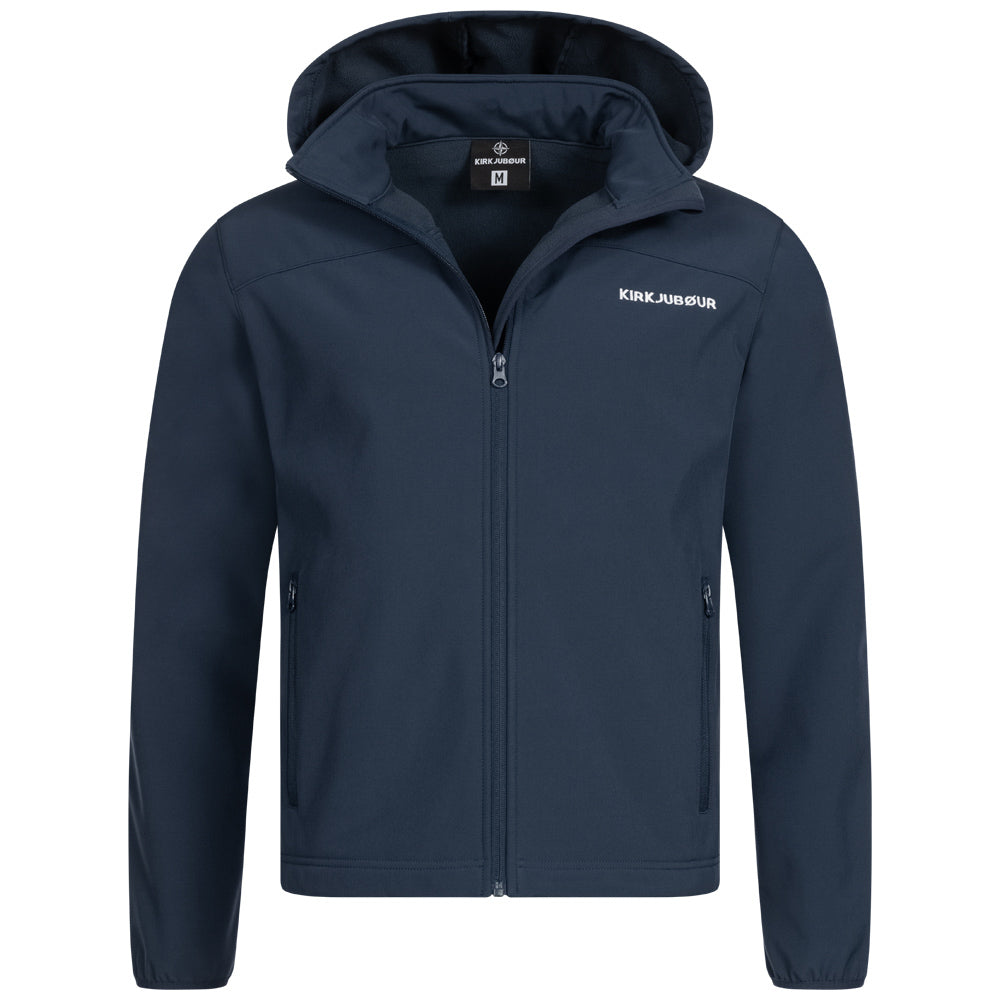 KIRKJUBØUR® "Hestur" Heren SOFTSHELLjack 10.000 mm waterkolom blauw