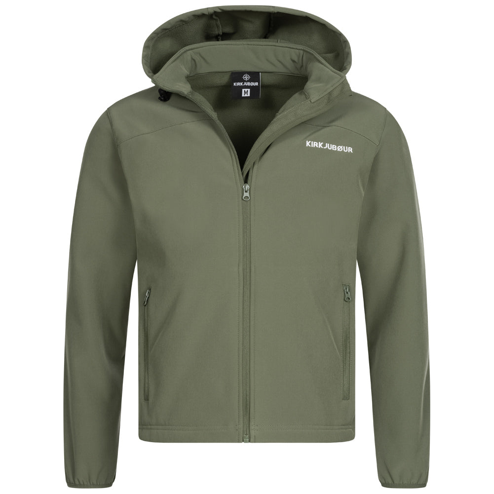 KIRKJUBØUR® "Hestur" Heren SOFTSHELLjack 10.000 mm waterkolom groen