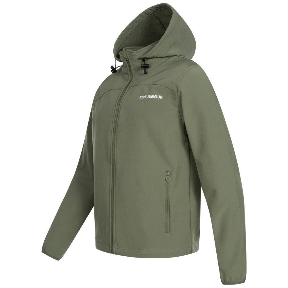KIRKJUBØUR® "Hestur" Heren SOFTSHELLjack 10.000 mm waterkolom groen
