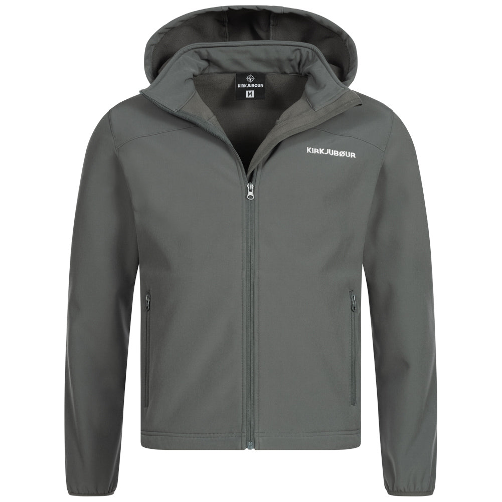 KIRKJUBØUR® "Hestur" Softshelljack voor heren 10.000 mm waterkolom grijs
