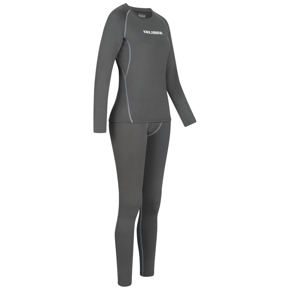 KIRKJUBØUR® "Hafjall" Thermisch ondergoed set voor dames 2-delig grijs