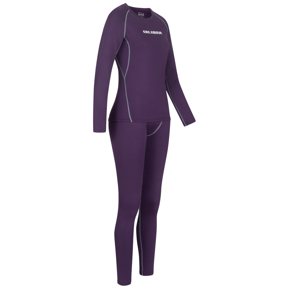 KIRKJUBØUR® "Hafjall" Thermisch ondergoedset voor dames, 2-delig, lila