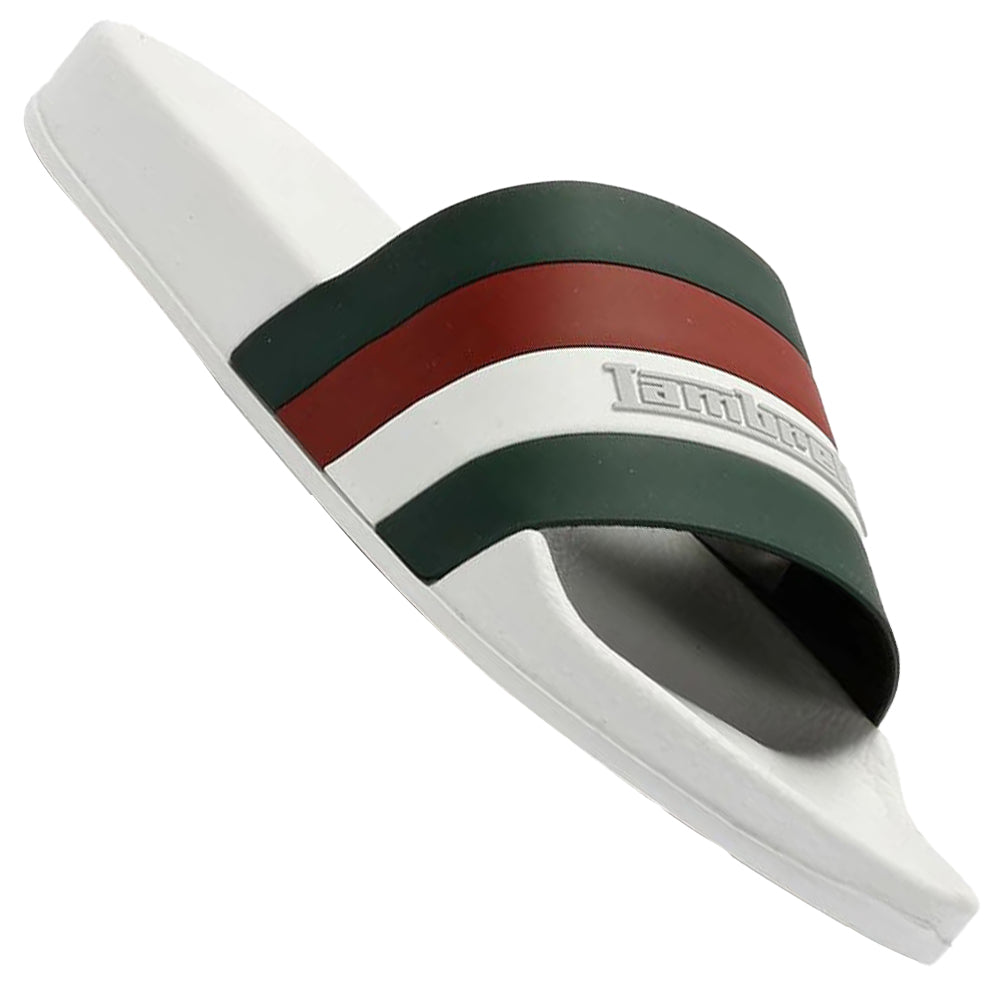 Lambretta Prince Heren Badslippers white/green LAM0031-X07