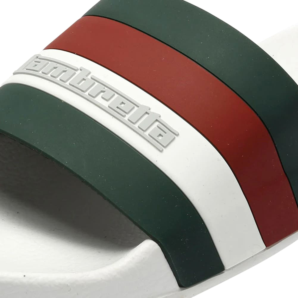 Lambretta Prince Heren Badslippers white/green LAM0031-X07