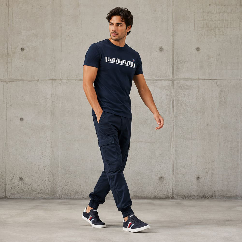 Lambretta Vulkan herensneakers navy LAM0037-C13
