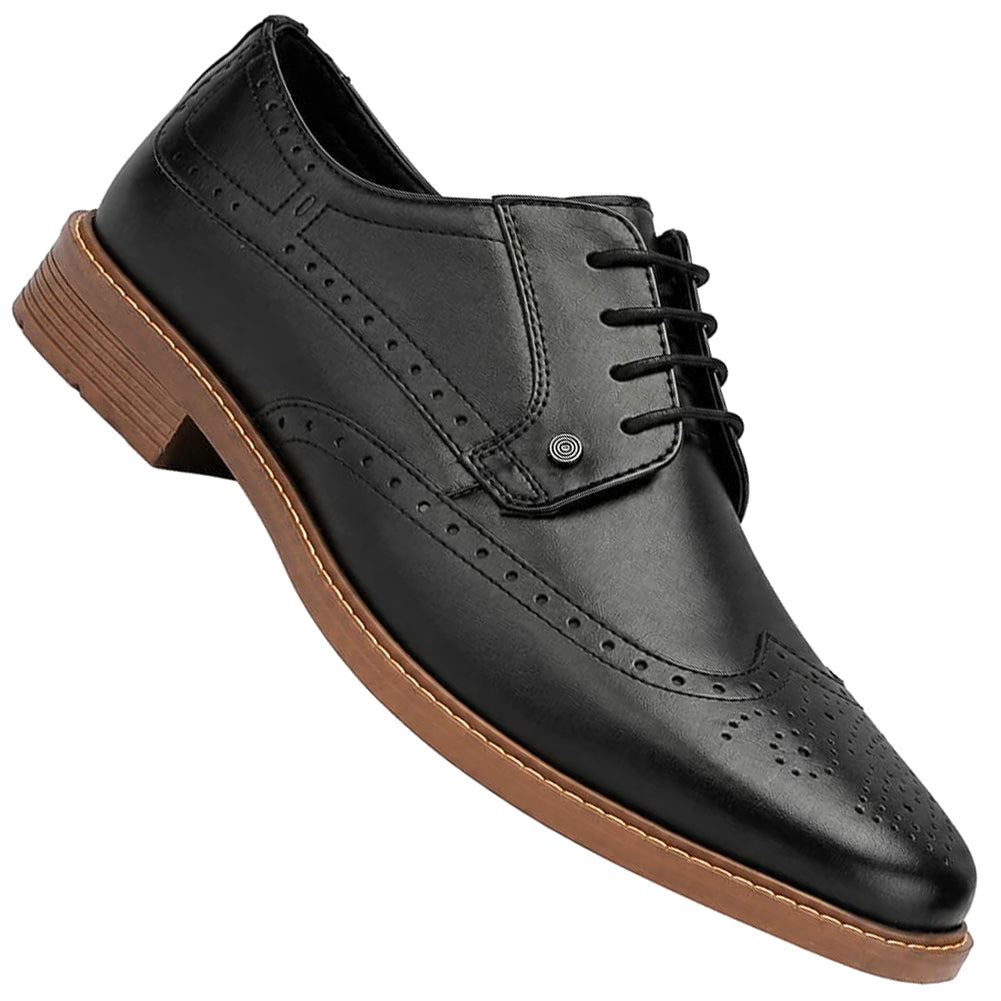 Lambretta Stockton Casual Heren Leren Schoenen zwart LAM0069-L02