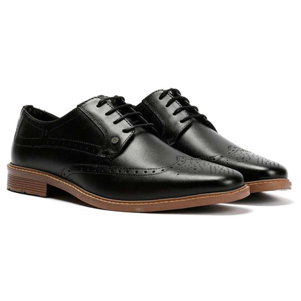 Lambretta Stockton Casual Heren Leren Schoenen zwart LAM0069-L02