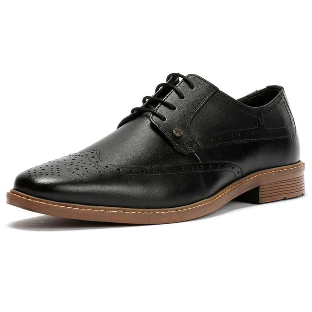 Lambretta Stockton Casual Heren Leren Schoenen zwart LAM0069-L02
