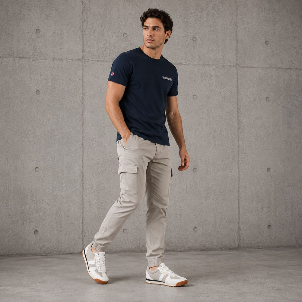 Lambretta Diego heren sneakers wit/grijs LAM0075-P52