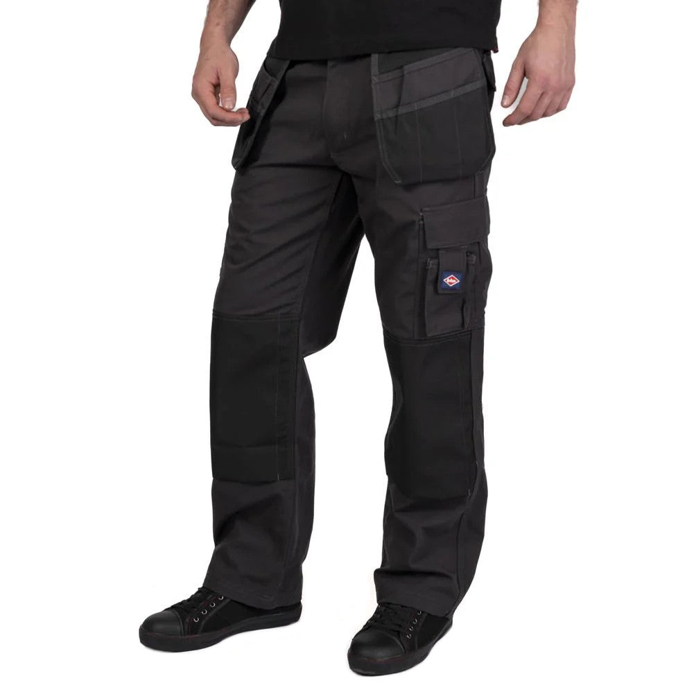 Lee Cooper Holster Pocket Workwear Heren Werkbroek grijs-zwart LCPNT216-GRY-BLK