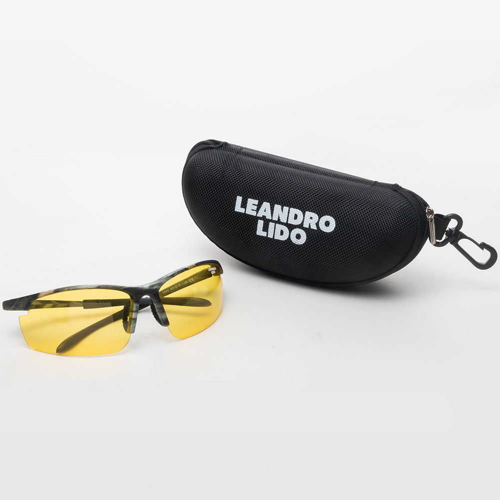 LEANDRO LIDO Power Sport zonnebril camo/geel