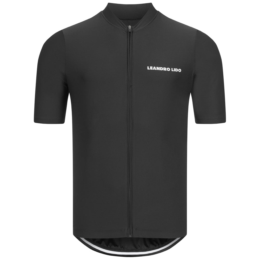 LEANDRO LIDO "Portofino" heren fietsshirt korte mouw zwart